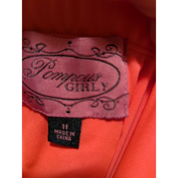 Pompous Girly Hot Pink Neon Mini Dress Rhinestones Prom Hoco Cocktail Size 11 - Picture 4 of 8